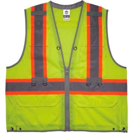 ERGODYNE Ergodyne® GloWear® 8231TV Hi-Vis Tool Tethering Safety Vest, 4XL/5XL, Type R, Class 2 24179